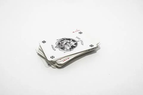 A stack of playing cards. Foto stock