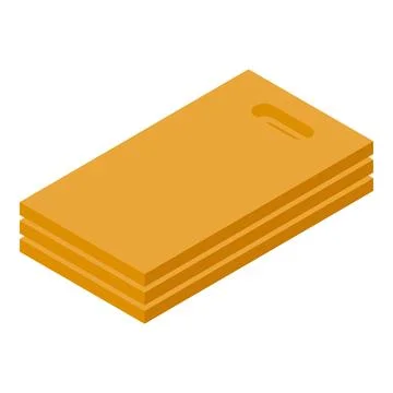 Stack of plywood boards lying on top of each other Stock Illustration