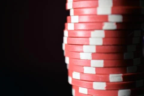 Stack of poker chips Stock Photos
