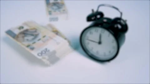 Stack of polish bills Stock Footage 143974349