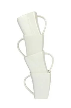 Stack of Porcelain Cups Stock Photos