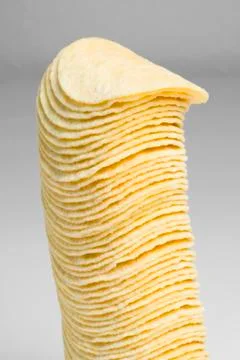 Stack of potato chips Stock Photos