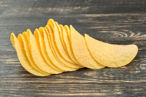 Stack of potato chips Stock Photos