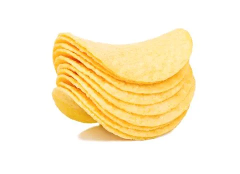 Stack of potato chips Stock Photos