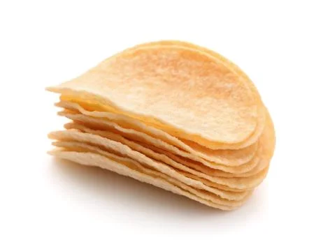 Stack of potato chips Stock Photos