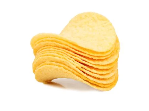 Stack of potato chips Stock Photos