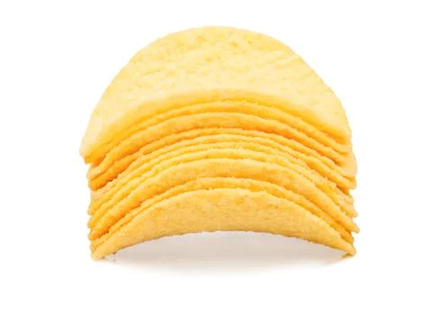 Stack of potato chips Foto stock