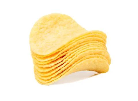 Stack of potato chips Stock Photos