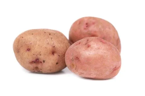 Stack of potatoes Stack of potatoes isolated on white background Copyright... 스톡 사진