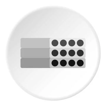 Stack of precast reinforced concrete slabs icon Stock Illustration