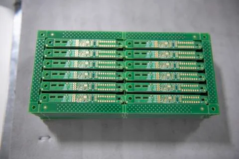 Stack of Printed Circuit Boards (PCB) Stock Photos