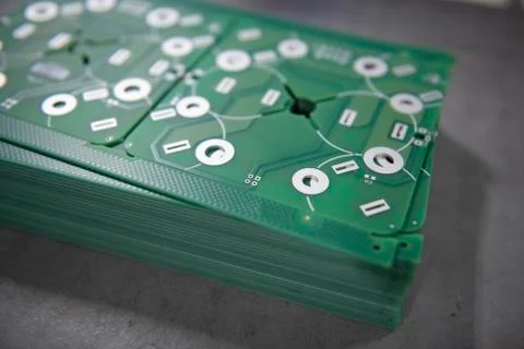 Stack of Printed Circuit Boards (PCB) Stock Photos