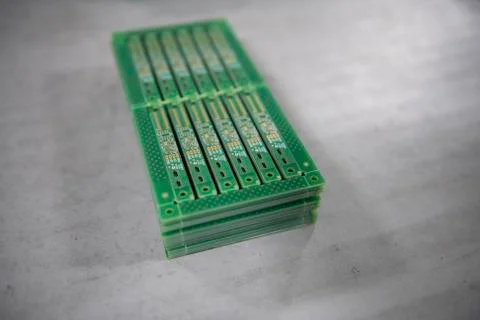 Stack of Printed Circuit Boards (PCB) Stock Photos