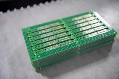 Stack of Printed Circuit Boards (PCB) Stock Photos