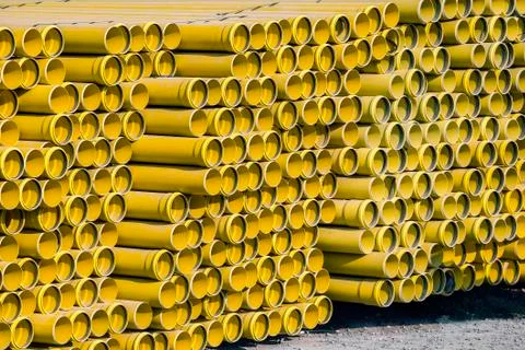 Stack of pvc pipes background 3 Stock Photos