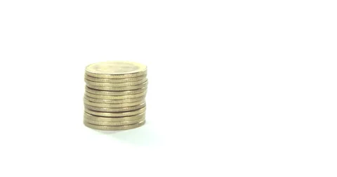 Stack of Quarters Rising Video stock 59118544