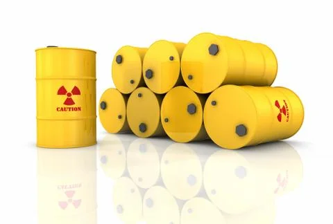 Stack of radioactive barrels Stock Illustration