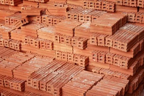 Stack of Raw Bricks Stock Photos