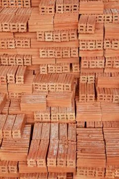 Stack of Raw Bricks Stock Photos