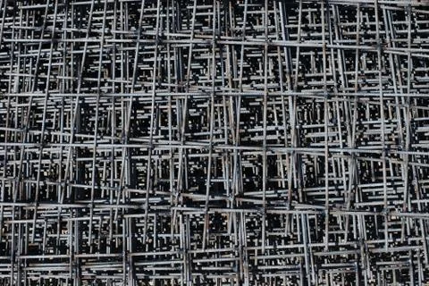 Stack of rebar grids Stock Photos