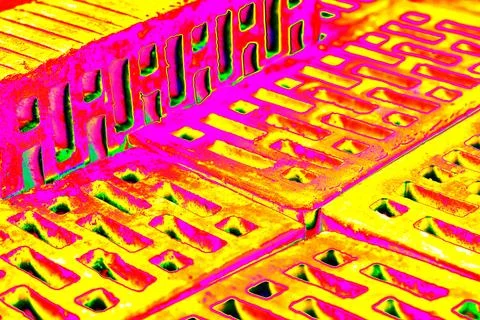 Stack of red bricks for construction, hollow brick. Material for constructi.. Stock Photos