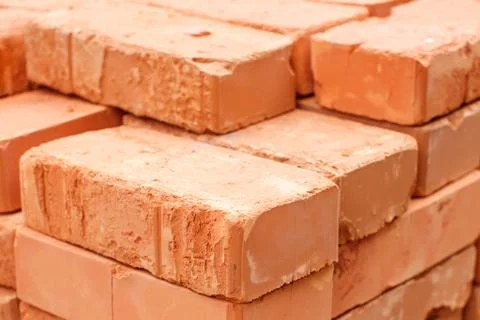 Stack of red bricks 写真素材