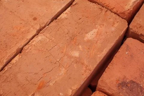 Stack of red bricks 写真素材