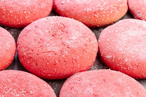 Stack of red cookies Stock Photos