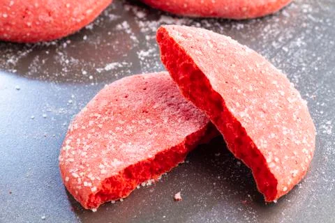 Stack of red cookies Stock-Fotos