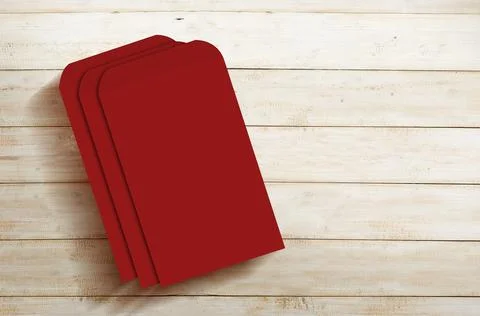 Stack of red envelopes (Angpao) Foto stock