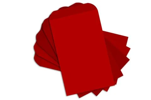 Stack of red envelopes (Angpao) Foto stock
