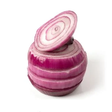 Stack of Red onion Foto stock