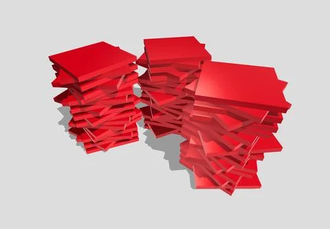 Stack on Red Tiles Stock Illustration