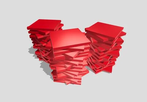Stack on Red Tiles Stock Illustration