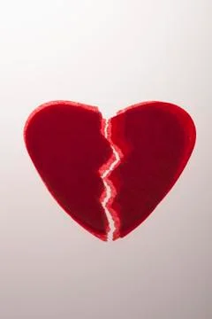 A stack of red tissue paper broken hearts 写真素材