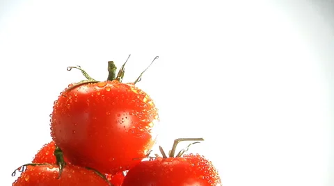 Stack of red tomatoes rotate into and out of frame Stock Footage 46586283