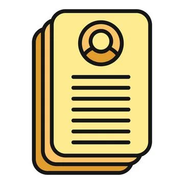 Stack of resume documents for job application and hiring Stock Illustration