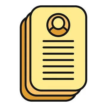 Stack of resumes with user profile icon 스톡 일러스트