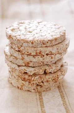 A stack of rice cakes Stock Photos