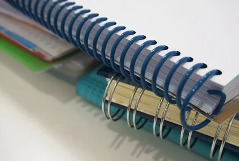 Stack of ring binder book and office document Stock Photos