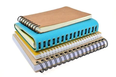 Stack of ring binder book Foto stock