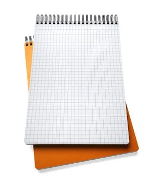 Stack of ring binder notebook isolated on white Stock Illustration
