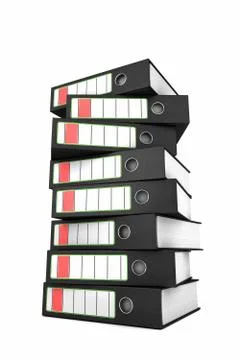 Stack of ring binders 写真素材