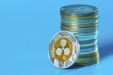 Stack of ripple coins Stock Photos