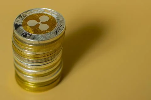Stack of ripple coins Stock Photos