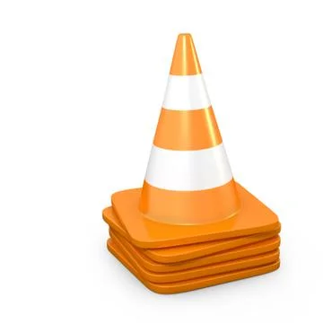 Stack of road cones Stock Illustration