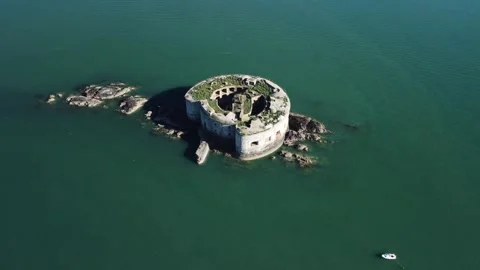 Stack Rock Fort Wales United Kingdom 動画素材 287352489