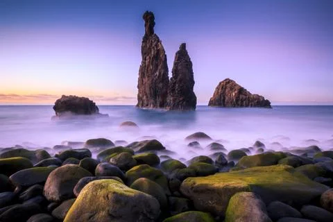 Stack Rock in Ribeira da Janela in Madeira Island Stock Photos