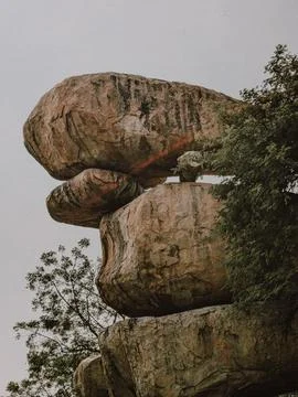 Stack of Rocks with Balanced Arrangement and Natural Texture Stock Photos