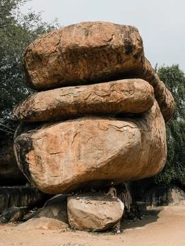 Stack of Rocks with Balanced Arrangement and Natural Texture Stock Photos